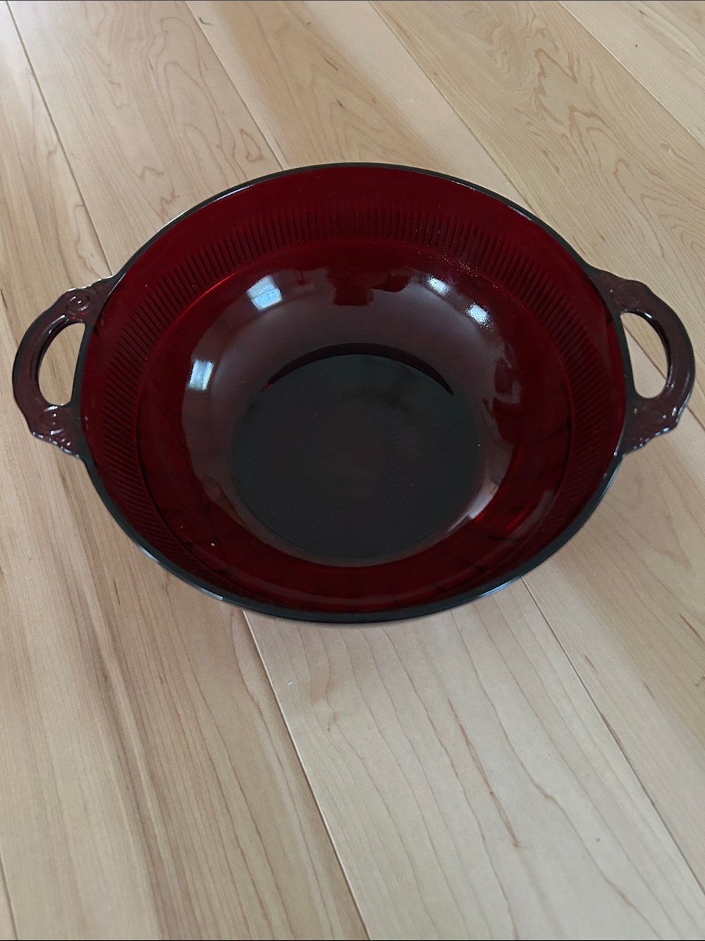Anchor Hocking Coronation Ruby Red Serving Bowl